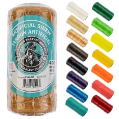 Gudebrod 70lb. 5-Ply Artificial Sinew Thread, 150yd. | Made in USA Natural