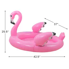 2 Pack: 42.5" Inflatable Pink Flamingo Children's Swimming Pool