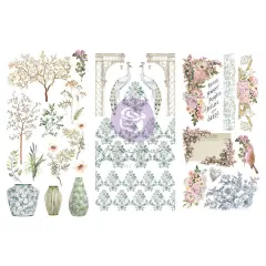 Prima Marketing The Plant Department Collection Rub-Ons - 6"x12" x 3 sheets / rub-ons for Scrapbooking, Journaling Supplies, Planners, Kid DIY Art Crafts, Bullet Journal