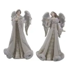 10" Champagne Opulence Angel 2AST &ndash; Elegant Christmas Decorative Figurine