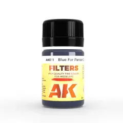 AK Interactive: Blue Filter for Panzer Grey Vehicles (35ml Bottle)