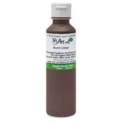 Tri-Art Liquid Artist Acrylics - Burnt Umber, 120 ml bottle