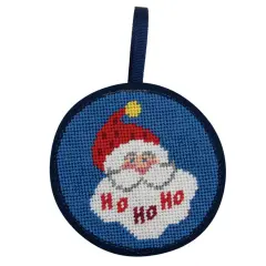 Ho Ho Ho Santa Christmas Ornament - Needlepoint Kit Multicolor