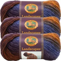 (3 Pack) Lion Brand Landscapes Yarn - Mountain Range