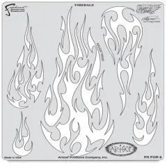 Iwata Artool Freehand Template - Flame-O-Rama 2 Fire Balz