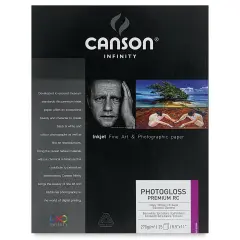 Canson Infinity PhotoGloss Art Papers - 8-1/2" x 11", Premium Resin Coated, 25 Sheets