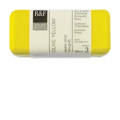 R&F Encaustic Paint Block - Olive Yellow, 104 ml block