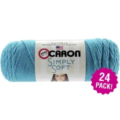 Multipack of 24 - Caron Simply Soft Brites Yarn-Blue Mint