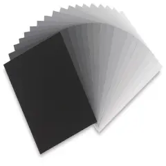 Color-aid Paper Packet - Graduated Greys, 9" x 12"