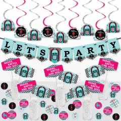 Big Dot of Happiness 50&rsquo;s Sock Hop - 1950s Rock N Roll Party Supplies Decoration Kit - Decor Galore Party Pack - 51 Pieces
