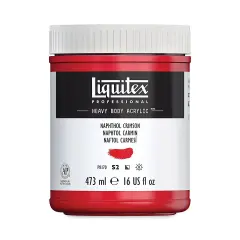 Liquitex Heavy Body Artist Acrylics - Naphthol Crimson, 16 oz Jar