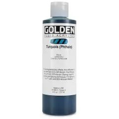 Golden Fluid Acrylics - Turquoise (Phthalo), 8 oz bottle
