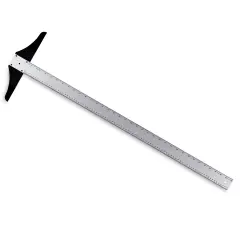 Alumicolor Steel Edge Point T-Square - 36", Silver