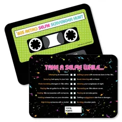 Big Dot of Happiness 80's Retro - Selfie Scavenger Hunt - Totally 1980s Party Game - Set of 12