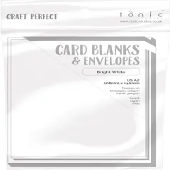 Craft Perfect Card Blanks US A2 10/Pkg-Bright White