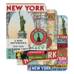 Cavallini New York Mini Notebooks - Pkg of 3