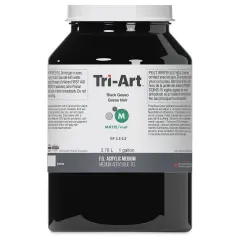 Tri-Art Acrylic Gesso - Black, 3.78 L