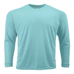 Paragon&reg; Youth Long Islander Performance Sleeve T Shirt Aqua Blue