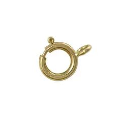 Spring Ring Jewelry Clasp 5mm 14k Solid Yellow Gold