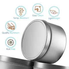 Hearth & Harbor Stainless Steel Candle Tins with Lids