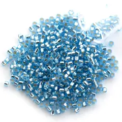 Miyuki Delica Seed Bead 11/0 Silver Lined Aqua