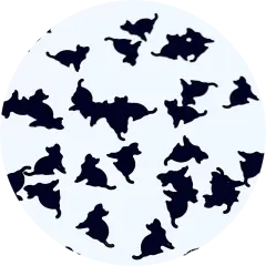 Polyester Glitter - Black Cats Glitter Shape by Glitter Heart Co.&trade;