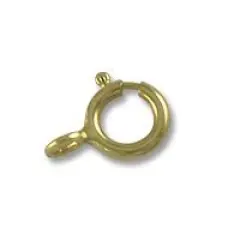 JewelrySupply Spring Ring Clasp 6mm w/Open Ring Gold Filled (1-Pc)