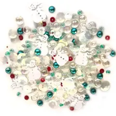 Buttons Galore Sparkletz DIY Craft Embellishments 30 Grams - 3 Packs of Frosty Friends