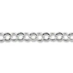 Flat Cable Link Chain 1.3mm Sterling Silver (Priced per Foot) -
