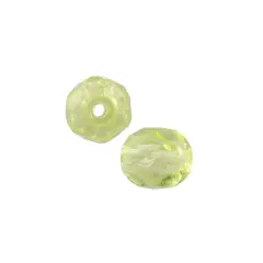 JewelrySupply Czech Fire Polished Glass Round Beads 6mm Jonquil (Package of 25)