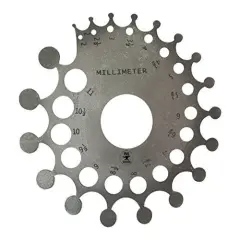 Aluminum Stone Mounting Gauge w/Millimeter and Carat Measurements Jewelry Measuring Tool