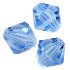 Preciosa Crystal Bicone Bead 6mm Aquamarine (Package of 40)