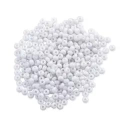 Czech Seed Bead 8/0 (3mm) Beads Opaque White Beads