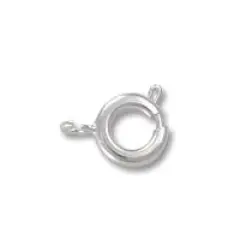 Clasp - Spring Ring 7mm Silver Plated (3-Pcs)