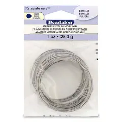 JewelrySupply Round Bracelet Memory Wire Bright Stainless Steel 1oz.