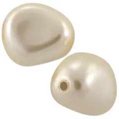 Preciosa Crystal Nacre Elliptic Pearl 16x14mm Cream (Package of 10)
