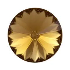 Preciosa Crystal Maxima 14mm Smoked Topaz Rivoli (Package of 1)