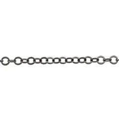 JewelrySupply Cable Link Chain 3mm Gun Metal Plated (Foot)
