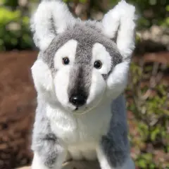 Gray Timber Wolf Realistic Stuffed Animal