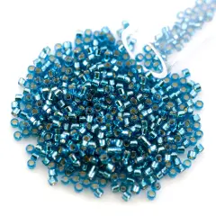 Miyuki Delica Seed Bead 11/0 Silver Lined Capri Blue
