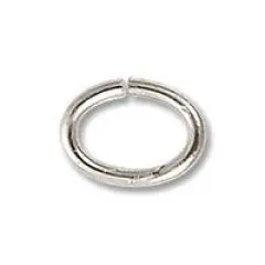 Jump Ring - Oval Open 7x5mm Silver Plated (10-Pcs)