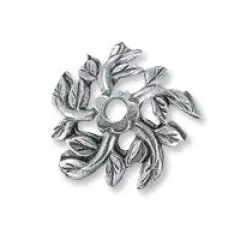 JewelrySupply Bead Cap - Tree Top 12mm Pewter Antique Silver Plated (1-Pc)