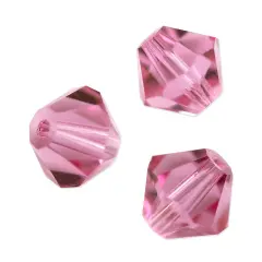 Preciosa Crystal Bicone Bead 6mm Rose (Package of 40)