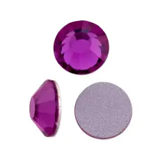 Preciosa Crystal VIVA12 Flat Back Rhinestone 3mm (SS12) Fuchsia (Package of 50)