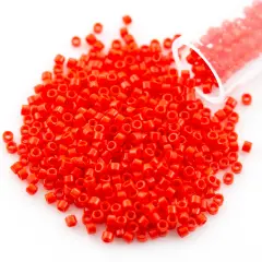 Miyuki Delica Seed Bead 11/0 Opaque Tomato Red