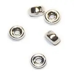 Rondell Spacer Bead 6x3.4mm Sterling Silver (1-Pc)