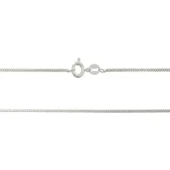 JewelrySupply Sterling Silver Box Chain Box Chain 1.1mm Thickness 16" Length