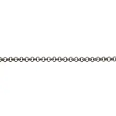 JewelrySupply Rolo Link Chain 2mm Gun Metal Plated (Foot)