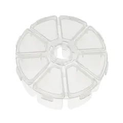 8-Compartment Clear Plastic Round Jewelry Organizer