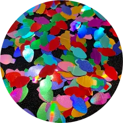 Polyester Glitter - Christmas Bulbs Glitter Shapes by Glitter Heart Co.&trade;